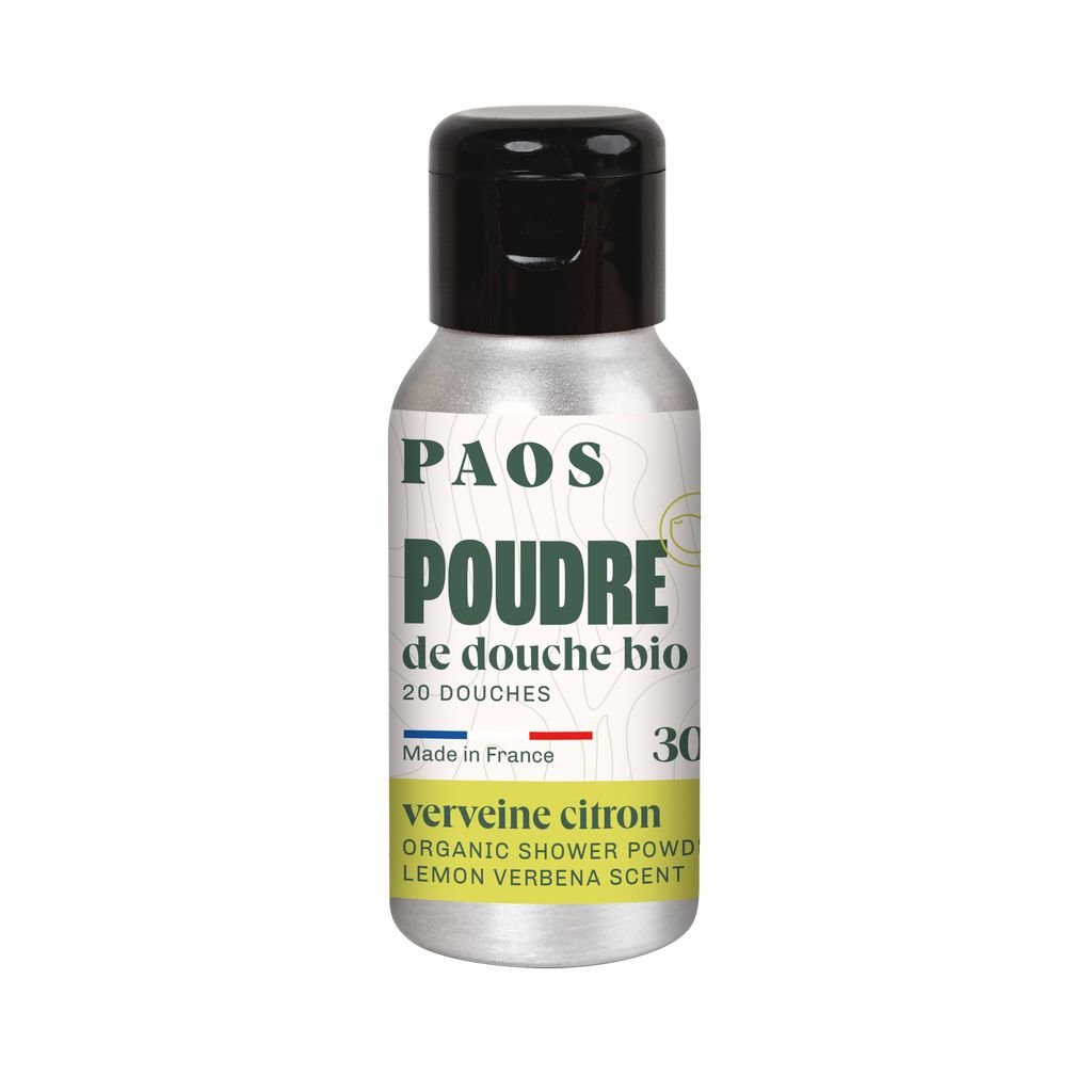 Paos poudre de douche certifié Bio - verveine citron