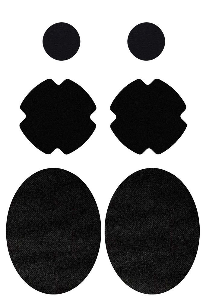 6 patchs réparation tous textiles FabPatch Textile Repair Kit-Noir