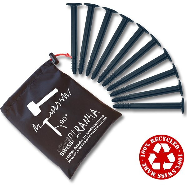 Piquet de tente SwissPiranha Pegs BF150 (set of 10 with bag)