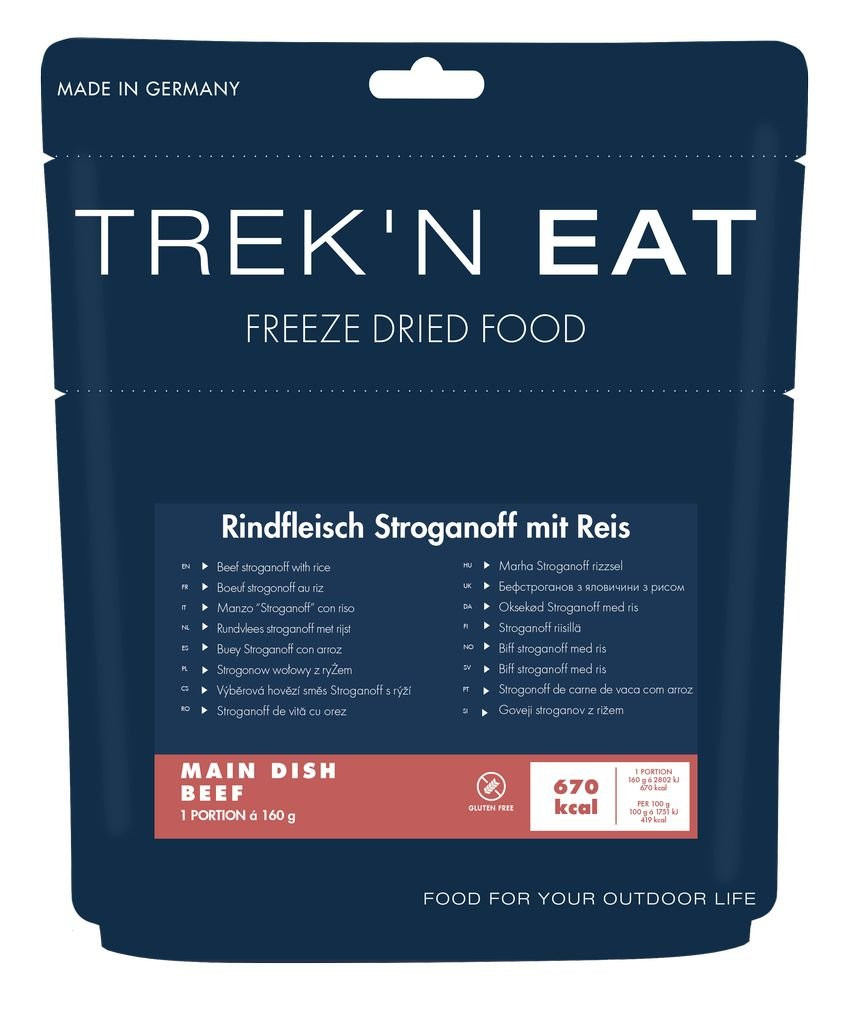 Plat lyophilisé à base de riz Trek’n Eat Bœuf Strogonoff au riz