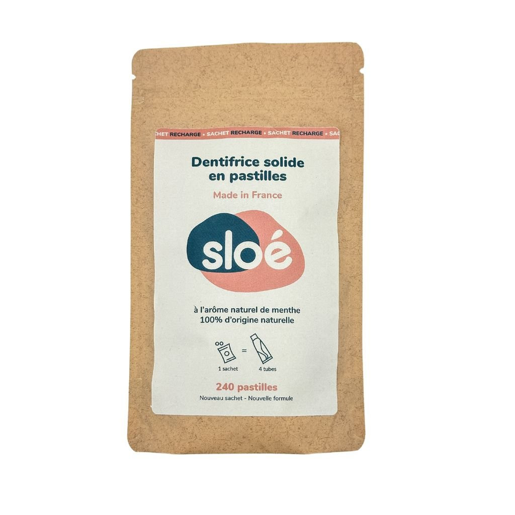 Sloé Dentifrice solide en pastilles – sachet recharge menthe (x240)