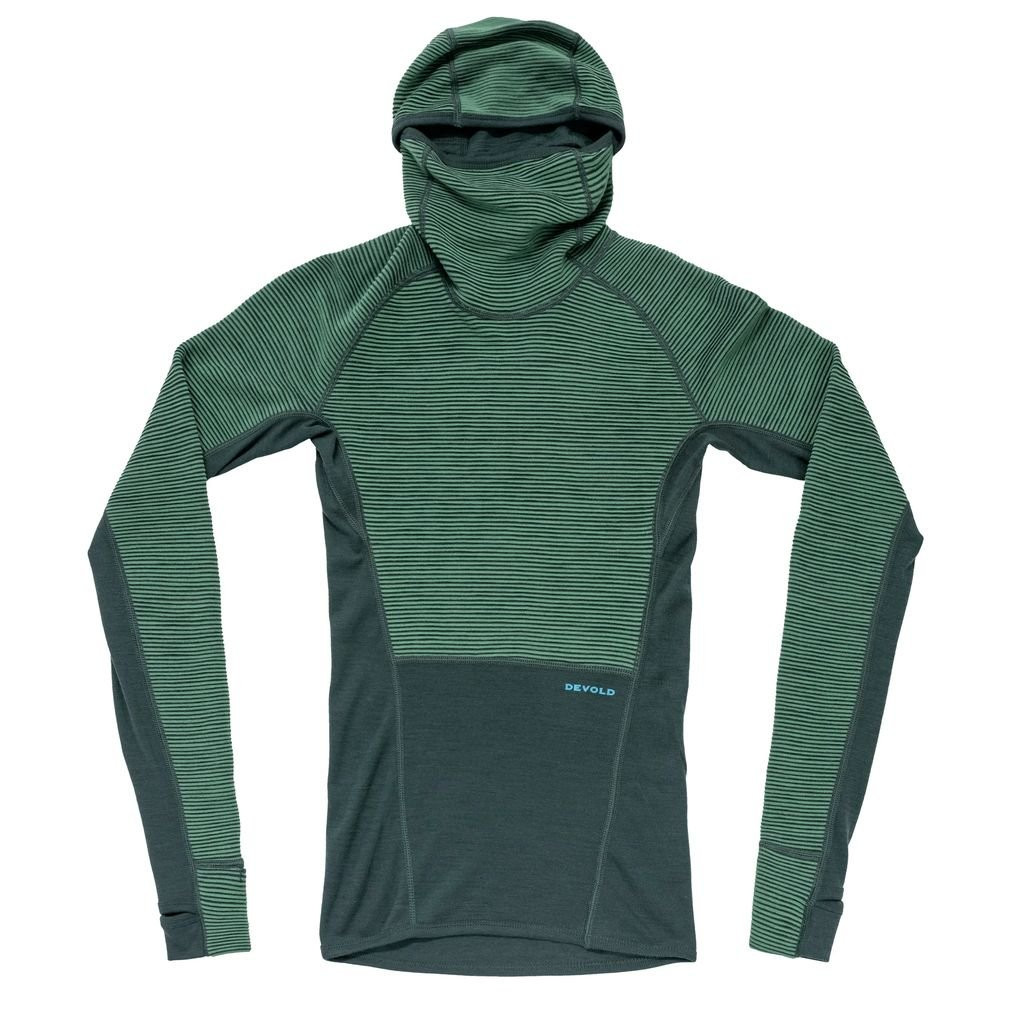 Sous-vêtement en laine mérinos manches longues Devold Tuvegga Merino Hoodie Woman - Vert/Woods