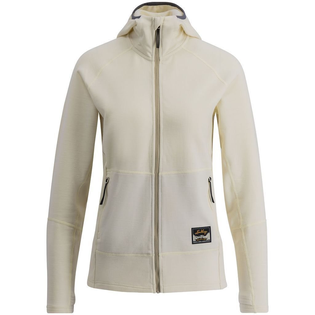 Veste fine et chaude femme en laine mérinos Lundhags Tived Merino Hoodie W-Blanc/White