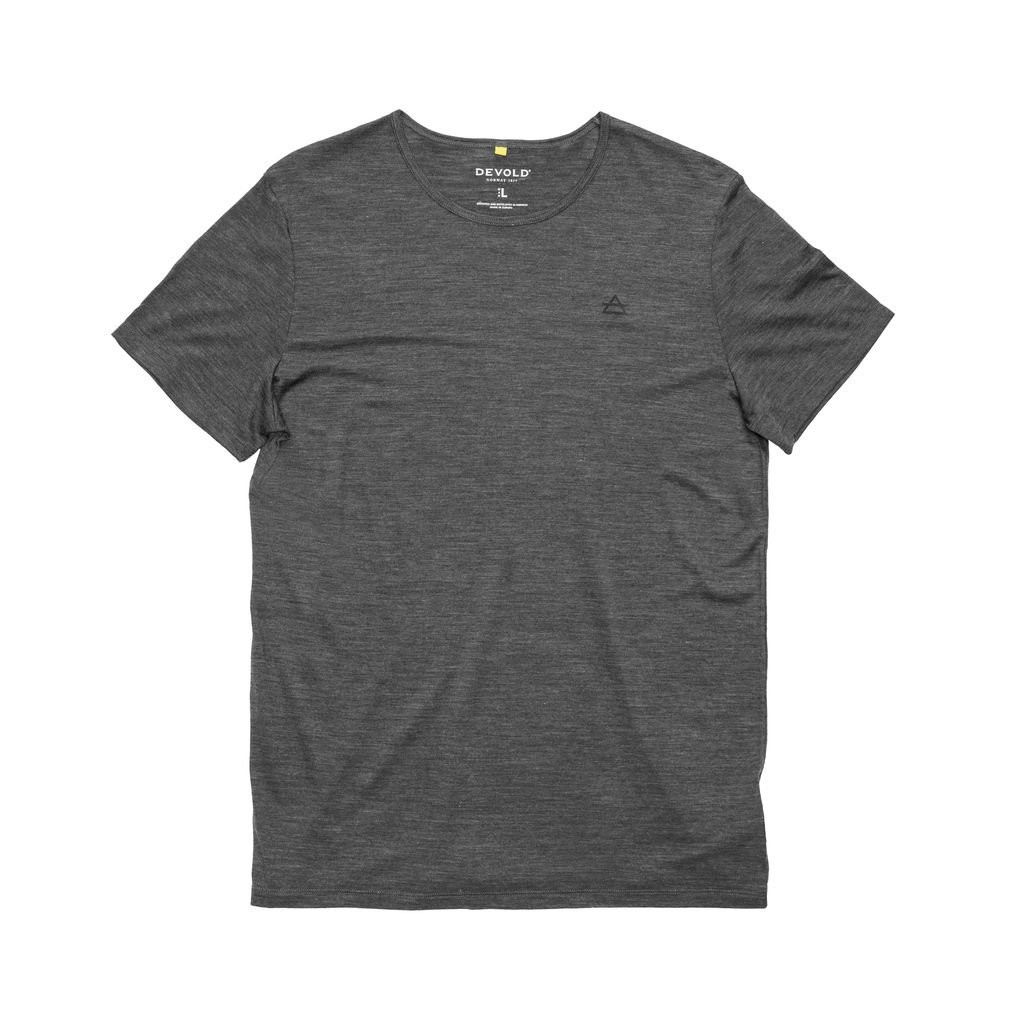 Tee-shirt très léger et respirant en laine mérinos Devold Active Tee Man - Gris foncé/Anthracite