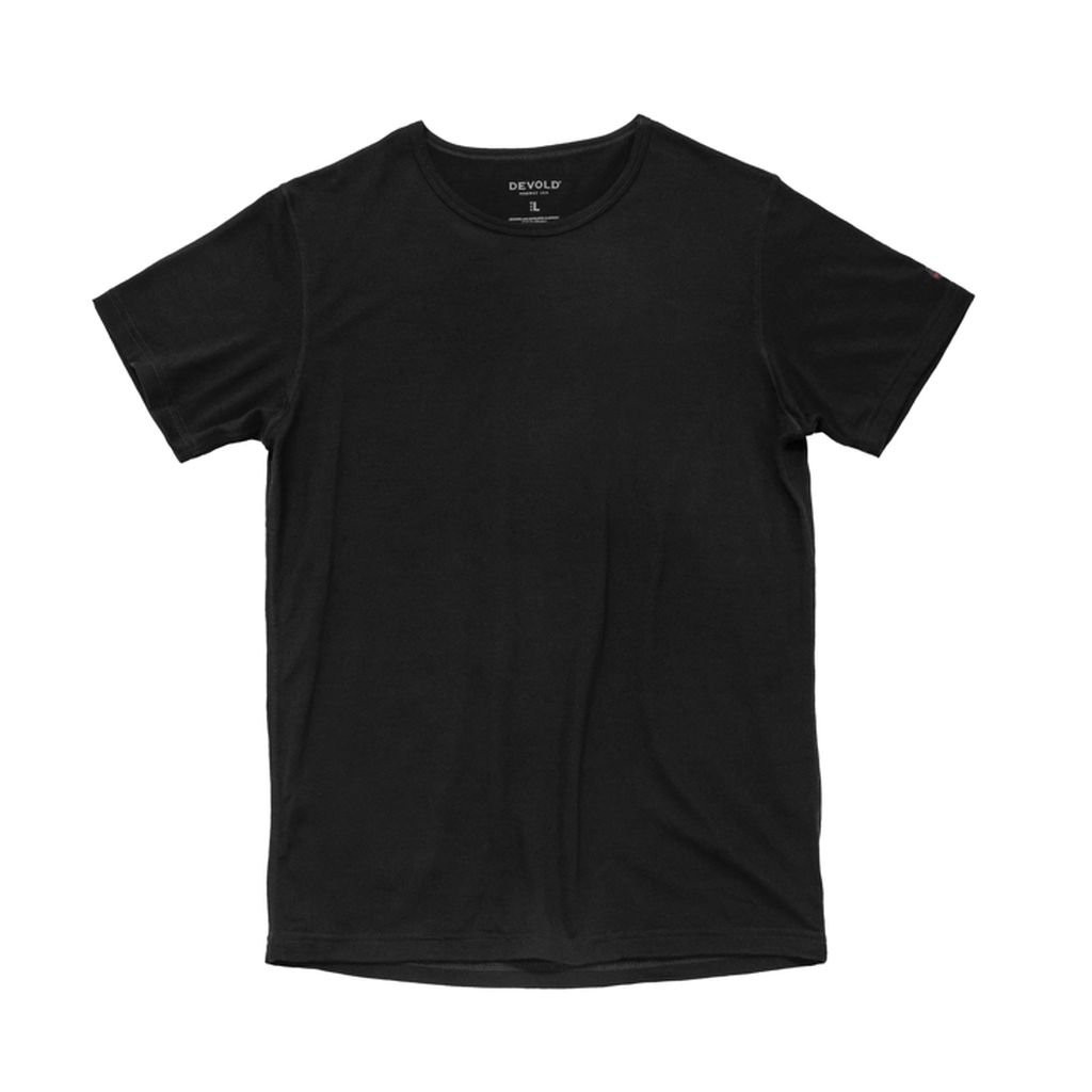 Tee-shirt manches courtes100 % laine mérinos Devold Breeze Merino 150 T-Shirt Man - Noir/Black