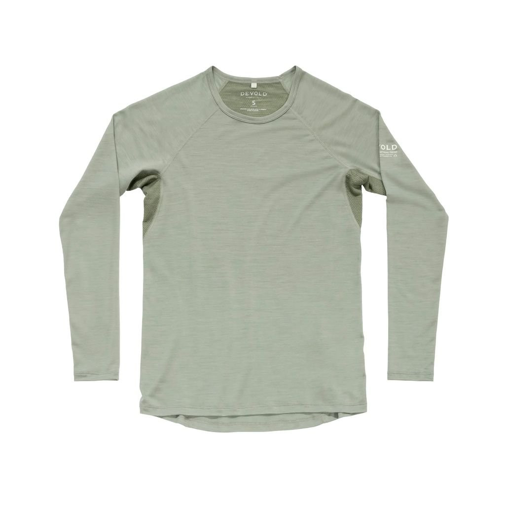 Tee-shirt très léger manches longues Devold Endurance Merino 130 Shirt Woman - Vert Olive/Fog