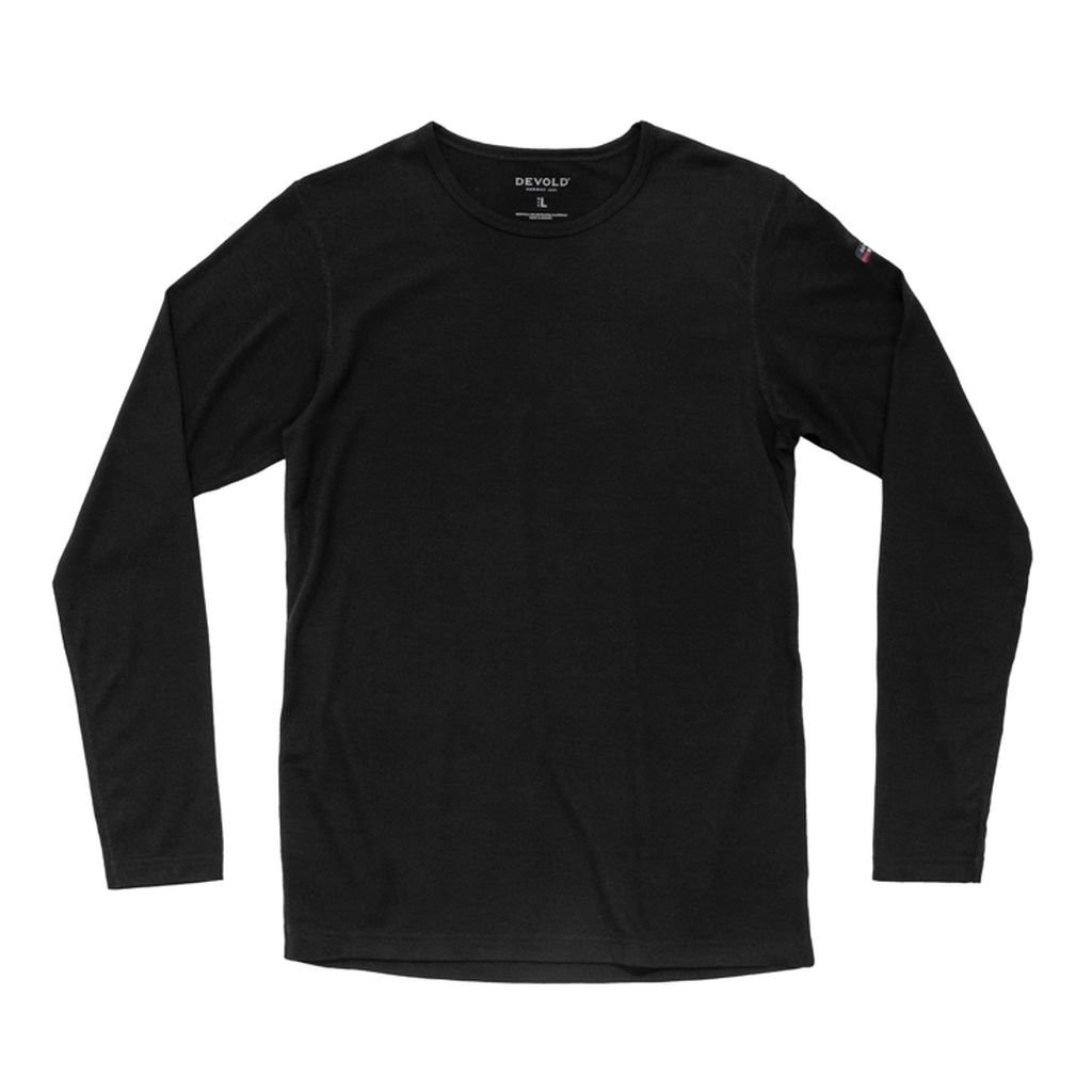 Tee-shirt manches longues fin 100 % laine mérinos Devold Breeze Merino 150 Shirt Man - Noir/Black