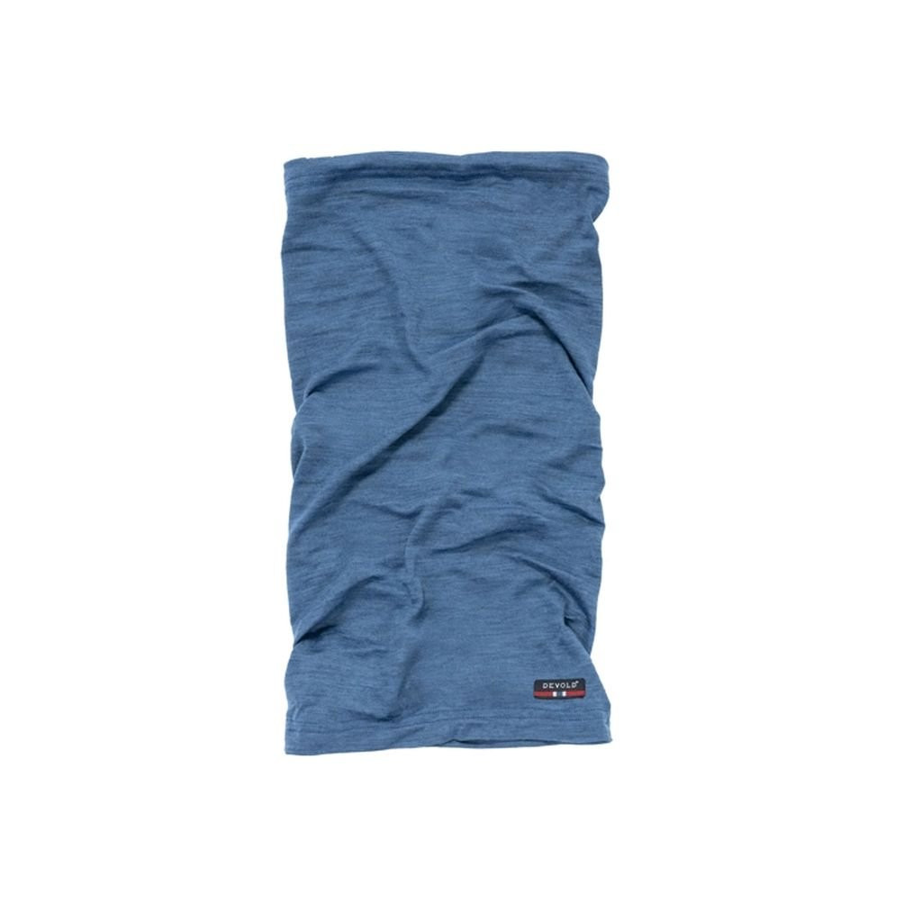 Tour de cou fin et chaud en laine mérinos Devold Breeze Merino 150 Headover - Bleu/Blue Melange