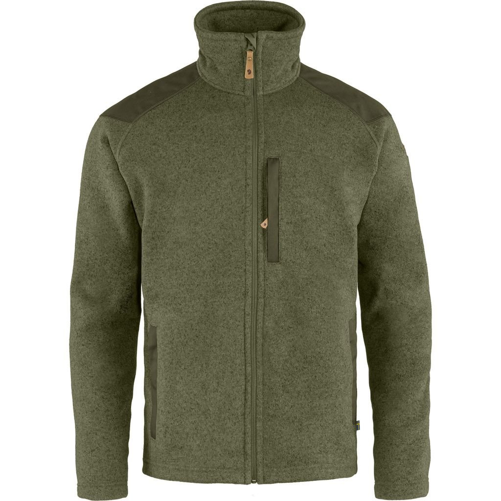 Veste polaire de randonnée chaude Fjällräven Buck Fleece Man - Forest Green/Laurel Green-Deep Forest