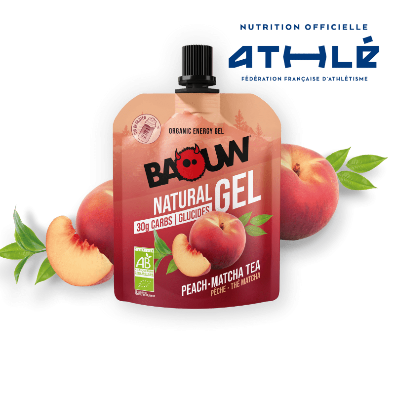 Baouw Natural Gel Pêche-Thé Matcha
