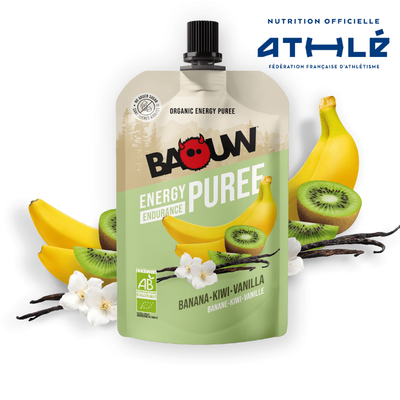 Baouw Purée Banane – Kiwi – Vanille 