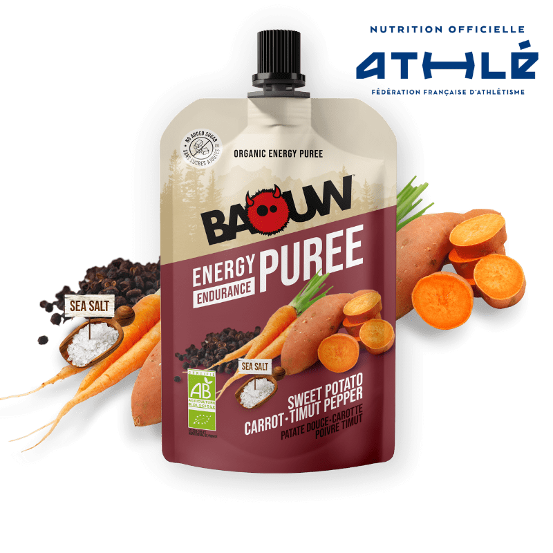 Baouw Purée Bio Patate douce - Carotte - Poivre Timut