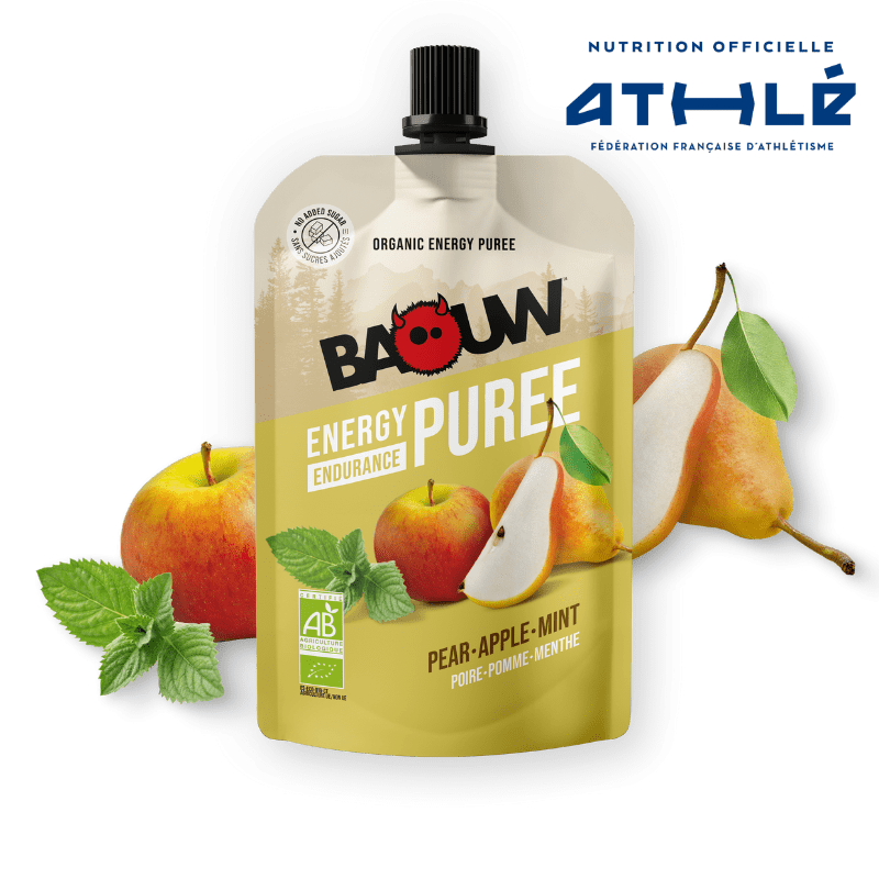 Baouw Purée Bio Poire - Pomme - Menthe