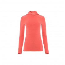 Sweat chaud en laine mérinos Aclima StreamWool Hoodie Woman-Corail