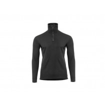 Polo à col zippé chaud et résistant Aclima WoolTerry Polo Man-Noir