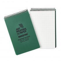 Carnet imperméable Modestone Waterproof Notepad 96x148mm Olive