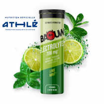Pastilles d'hydratation diluables pour l'effort Baouw pastilles Electrolytes Citron Vert-Menthe