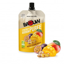Compote énergétique pour le trail et la randonnée Baouw Purée Bio Mangue Passion Gingembre