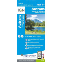 IGN Top 25 3235 OT Autrans Gorges de la Bourne PNR du Vercors