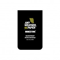 Carnet tout-temps imperméable et résistant Modestone Waterproof Micro Notepad 50x85 mm - Noir