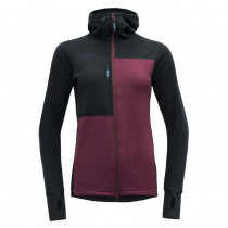 Devold Nibba Pro Merino Jkt Hood Woman - Ink/Beetroot