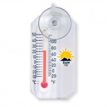 Thermomètre à ventouse pour fenêtre Sun Company Stickler