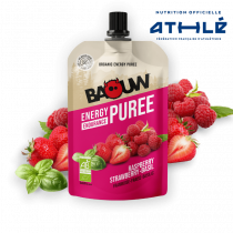 Baouw Purée Bio Framboise - Fraise - Basilic
