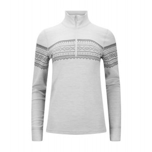 Aclima Marius Mock Neck W/Zip Woman - Gråfjell