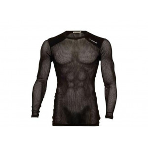 Sous vêtement ultra léger et respirant Aclima WoolNet Light Crew Neck Man-Noir