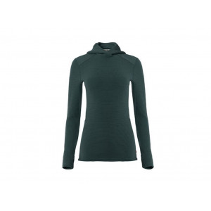 Sweat chaud en laine mérinos Aclima StreamWool Hoodie Woman-Vert Pin