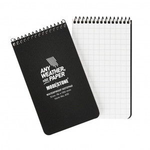 Carnet imperméable Modestone Waterproof Notepad 76x130mm Noir