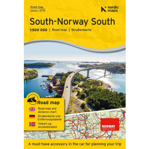 Carte routière Norvège du Sud