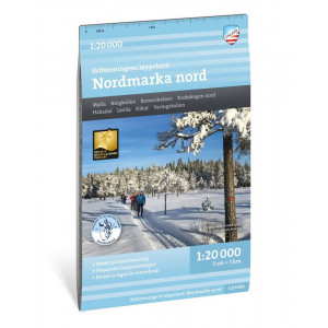 Carte ski de fond Løypekart Nordmarka nord 1:20 000 – Calazo