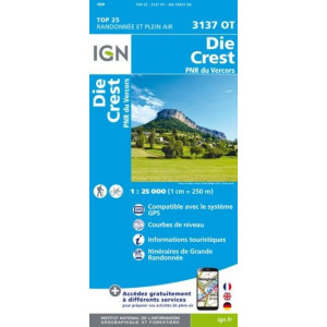 IGN Top 25 3137OT Die Crest PNR du Vercors