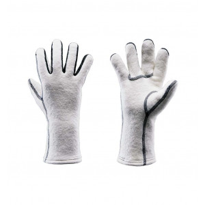 Gants chaud en laine Lillsport Kaspersen Wool Liner White-Blanc