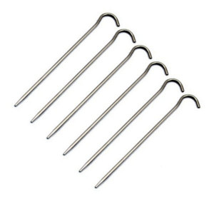 Pack de 6 piquets ultraléger Toaks Titanium Hook Peg