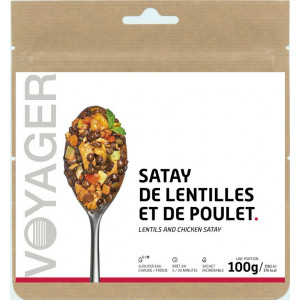 Satay de lentilles et de poulet - Voyager