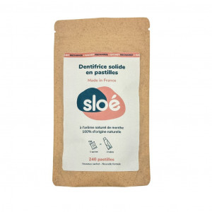 Sloé Dentifrice solide en pastilles – sachet recharge menthe (x240)