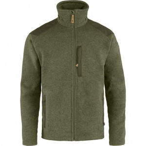 Veste polaire de randonnée chaude Fjällräven Buck Fleece Man - Forest Green/Laurel Green-Deep Forest
