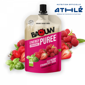 Baouw Purée Bio Framboise - Fraise - Basilic