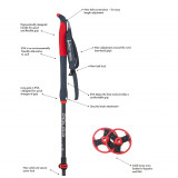 Dimensions Bâtons Rando Nordique Åsnes Breidablikk BC 2-section Alloy Pole