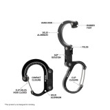 Dimensions Crochet - Mousqueton de suspension GearAid Heroclip Mini
