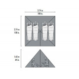 Dimensions Abri ultraléger Msr Front Range