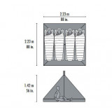 Dimensions Msr Front Range Tapis de sol / moustiquaire