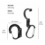 Dimensions Crochet - Mousqueton de suspension GearAid Heroclip Mini