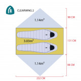 Dimensions Sierra Designs Clearwing 3000-2