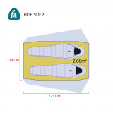 Dimensions tente Sierra Designs High Side 2