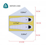 Dimensions Tente Sierra Designs Meteor 3000-2