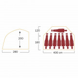 Dimensions Helsport Varanger Dome 8-10 Inner