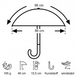 Dimensions Euroschirm Dainty